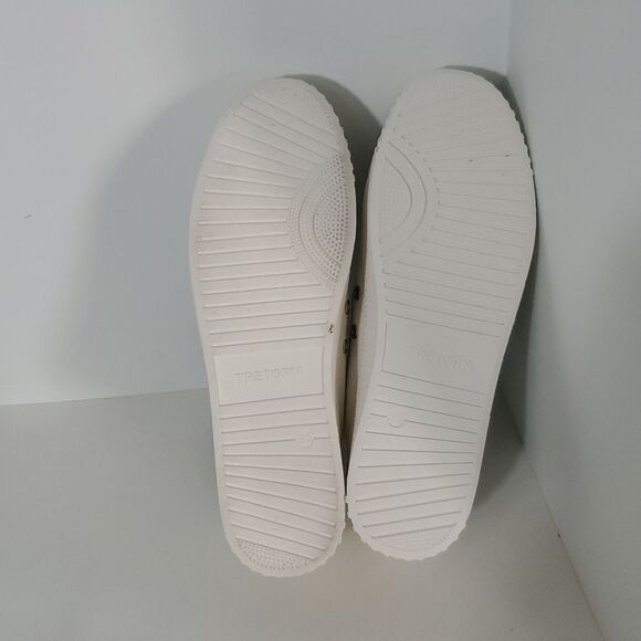 Tretorn NY Lite Bold White Canvas Platform Sneakers Gingham Ribbon Laces W9.5 - Picture 9 of 11